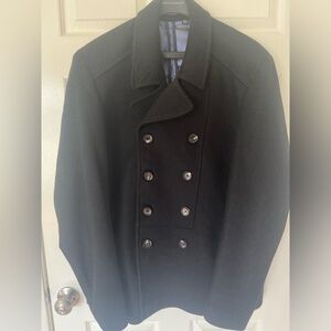 Ted Baker Men's Black Pea Coat size xxl